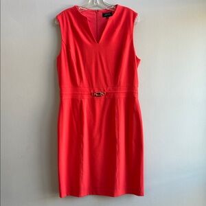 Tahari ASL Bold Red Midi Dress